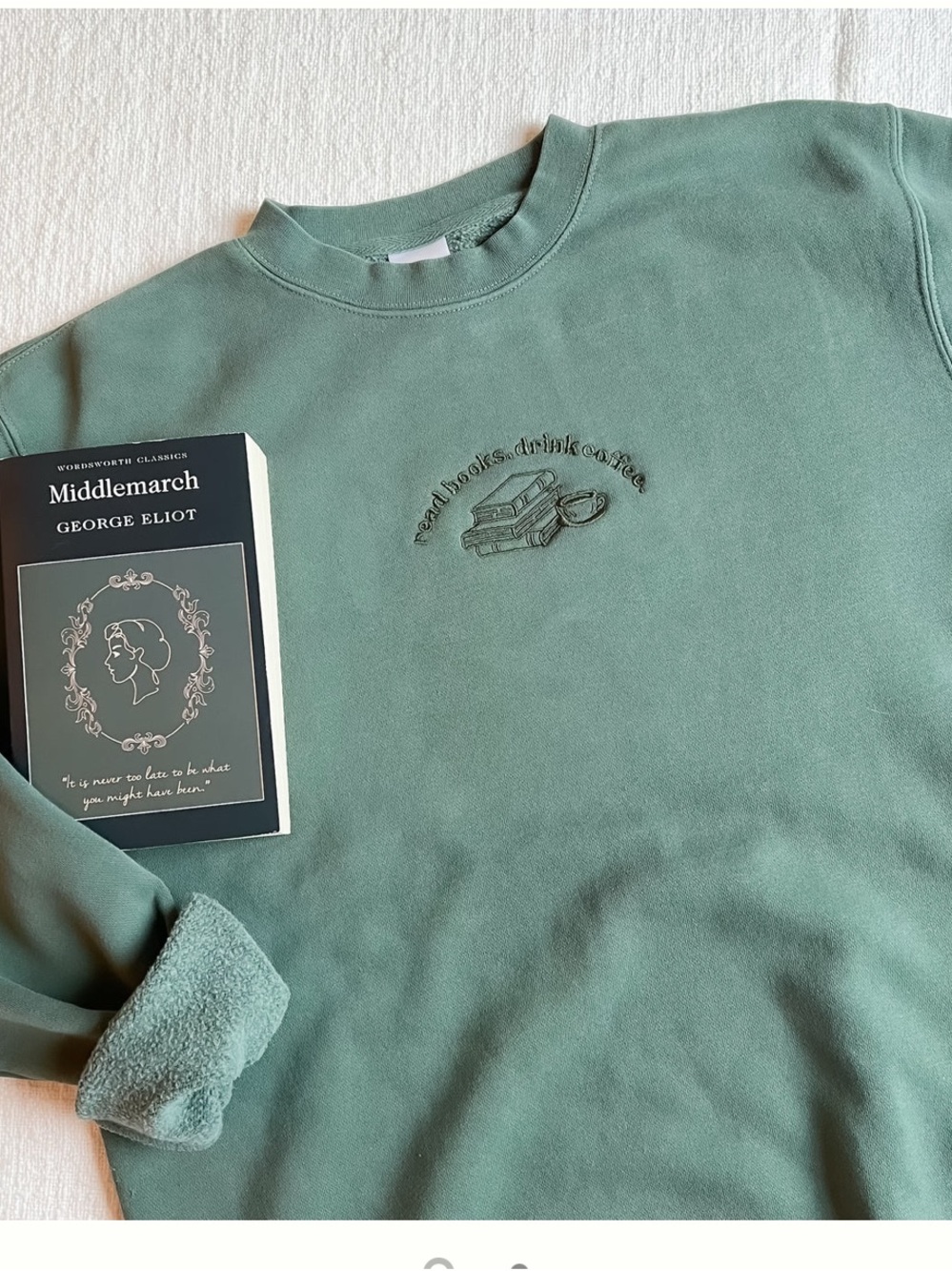 Classic Crewneck Sweatshirt in Sage Green